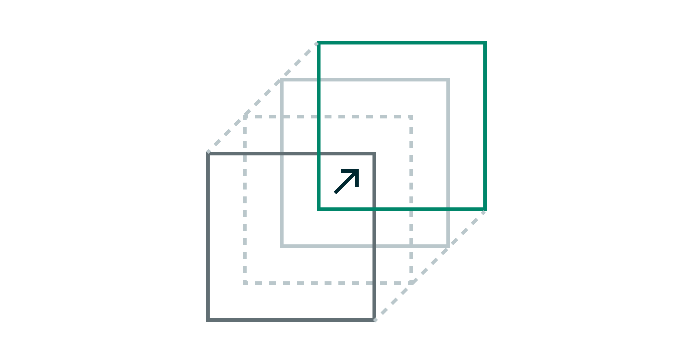 a graphic with squares representing business strategy